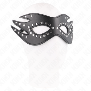 Kink Masked Allure Kunstlederen masker met noppen Model 3 Kink Masked Allure Kunstlederen masker met noppen Model 3 - Afbeelding 1