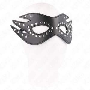 Kink Masked Allure Faux Leather Mask with Studs Model 3