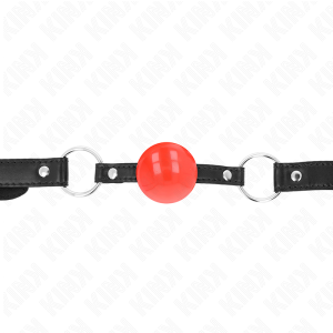 Kink Collar & GAG-bal met rode TPE-bal Kink Collar & GAG-bal met rode TPE-bal - Afbeelding 1