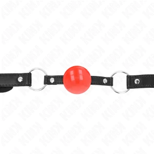 Kink Collar & GAG Ballknebel mit rotem TPE-Ball