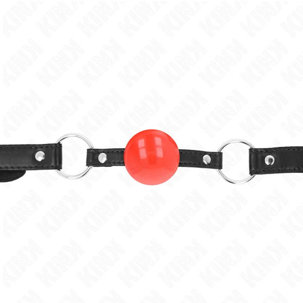 Kink Collar & GAG-bal met rode TPE-bal