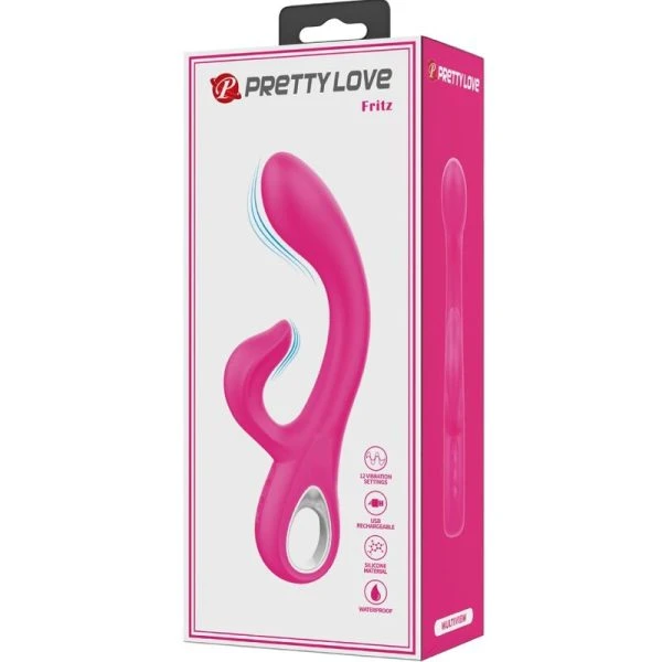 High Tech Pretty Love Fritz Rabbit Vibrator met 12 vibraties, Roze