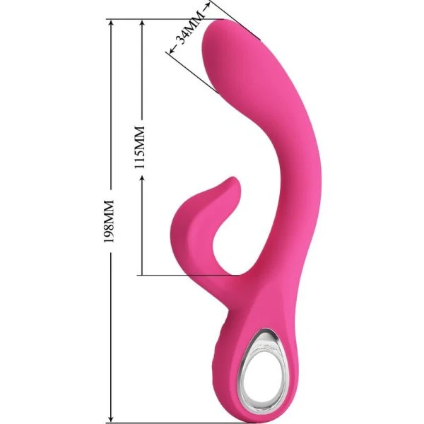 High Tech Pretty Love Fritz Rabbit Vibrator met 12 vibraties, Roze