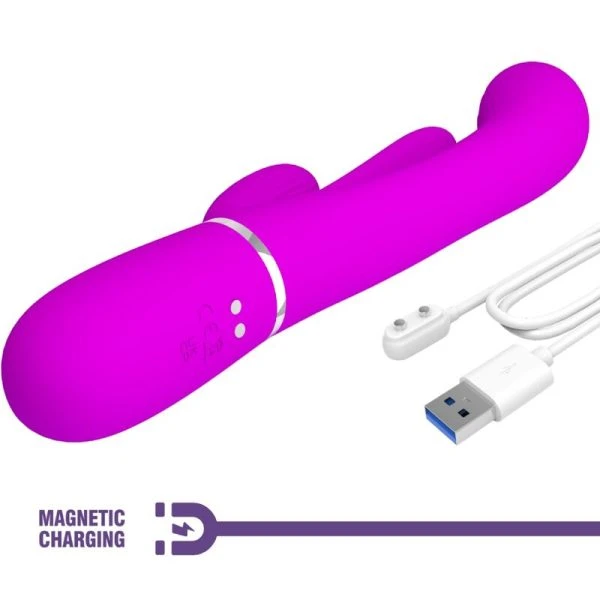 High Tech Pretty Love Shania Triple Rabbit Vibrator Multifunctioneel-roze