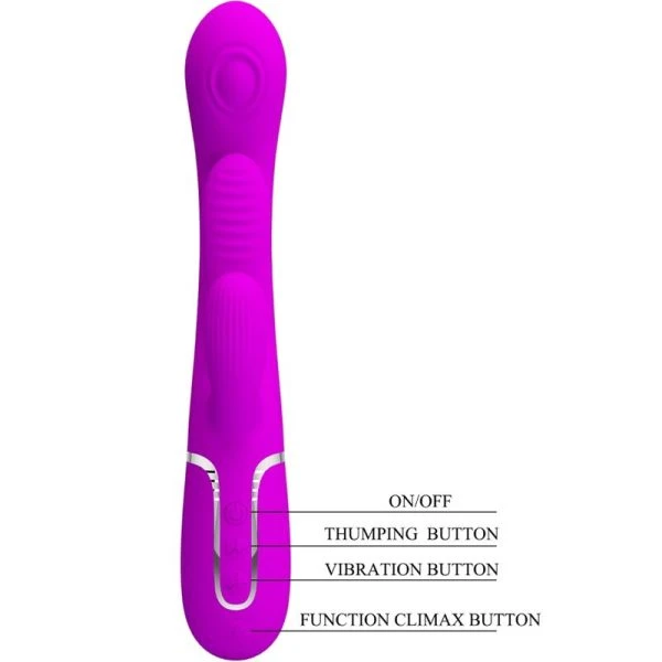 High Tech Pretty Love Shania Triple Rabbit Vibrator Multifunctioneel-roze