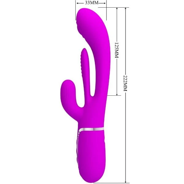 High Tech Pretty Love Shania Triple Rabbit Vibrator Multifunctioneel-roze