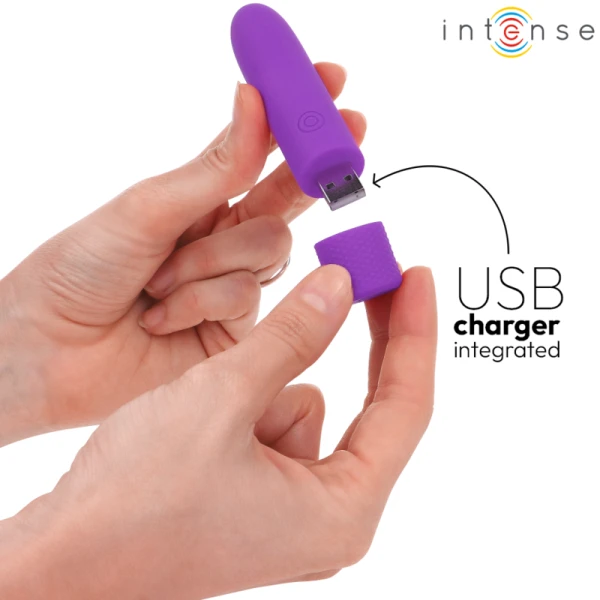 Intense FUN Toys Symone Bullet Vibrator USB oplaadbaar 8 standen Paars 10 cm