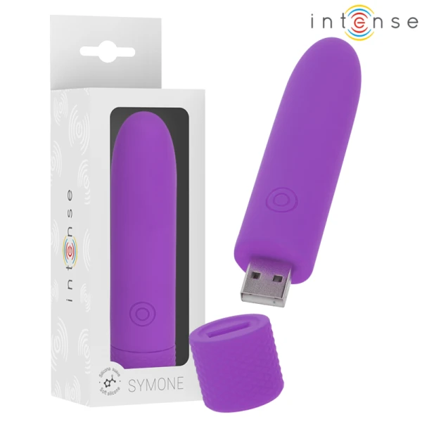Intense FUN Toys Symone Bullet Vibrator USB oplaadbaar 8 standen Paars 10 cm