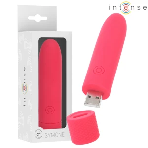 Intense FUN Toys Symone USB-rechargeable bullet vibrator red 10 x 2,2 cm