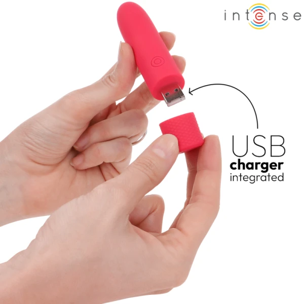 Intense FUN Toys Symone USB-wiederaufladbarer Bullet-Vibrator rot 10 x 2,2 cm