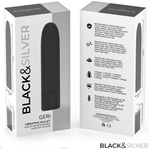 Black&silver Geri USB-oplaadbare Bulletvibrator 8 standen Zwart 10x2,2 cm Black&silver Geri USB-oplaadbare Bulletvibrator 8 standen Zwart 10x2,2 cm - Afbeelding 7