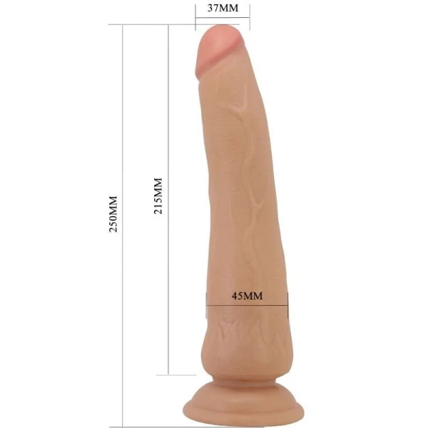 Pretty Love Realistischer Dildo mit Saugnapf und Wirbelkerndesign Flesh