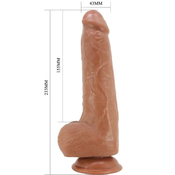 Pretty Love Realistischer Dildo Draco mit Saugnapf und Wirbelkern