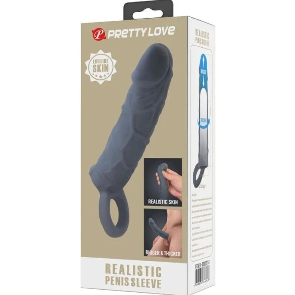 FOR HIM Realistische Penishuls Spearhead van TPR, Donkergrijs