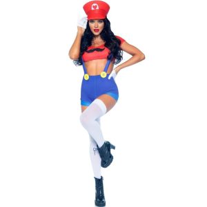 LEG Avenue Costumes Sexy Mario Bros Kostuum Rood/Blauw S LEG Avenue Costumes Sexy Mario Bros Kostuum Rood/Blauw S - Afbeelding 2