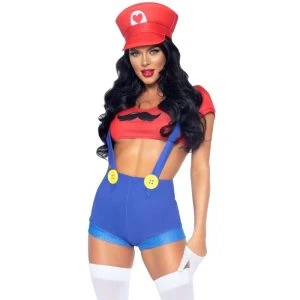 LEG Avenue Costumes Sexy Mario Bros Kostuum Rood/Blauw S