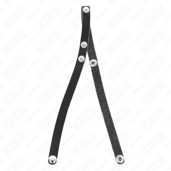 Kink Ring Power Leder-Penisring met Drukbevestiging