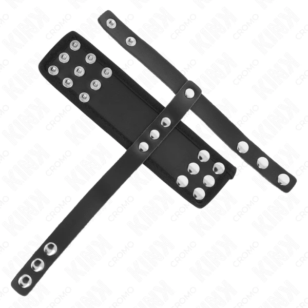 Kink Ring Power Peniskooi-ring van leer met verstelbare balafscheidingsriem
