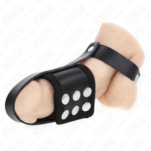 Kink Ring Power Peniskooi-ring van leer met verstelbare balafscheidingsriem Kink Ring Power Peniskooi-ring van leer met verstelbare balafscheidingsriem - Afbeelding 2