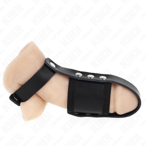 Kink Ring Power Peniskooi-ring van leer met verstelbare balafscheidingsriem Kink Ring Power Peniskooi-ring van leer met verstelbare balafscheidingsriem - Afbeelding 1