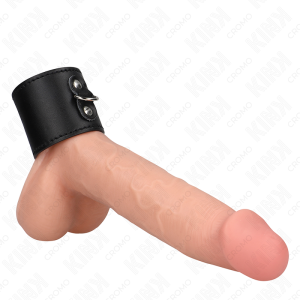 Kink Ring Power Leder-Penisring met druksluiting Kink Ring Power Leder-Penisring met druksluiting - Afbeelding 1