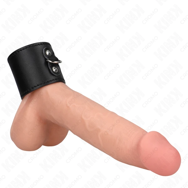 img_192955_f8777c7a03aca8a95674e99a41a36e63_1.png Kink Ring Power Leder-Penisring met druksluiting