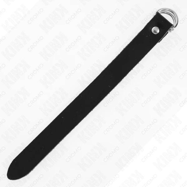 Kink Ring Power Leder-Penisring mit Druckverschluss
