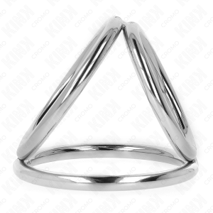 Kink Ring Power Penisring van Metaal Drievoudig Chroom Kink Ring Power Penisring van Metaal Drievoudig Chroom - Afbeelding 4