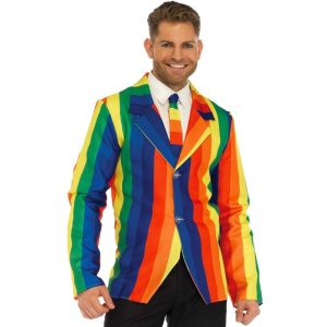 LEG Avenue Costumes Regenbogen-Blazer mit Krawatte Set S LEG Avenue Costumes Regenbogen-Blazer mit Krawatte Set S – Bild 1