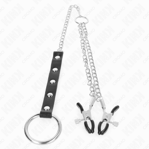 Kink Ring Power Penisring aus Metall mit Kette und verstellbaren Brustklammern Kink Ring Power Penisring aus Metall mit Kette und verstellbaren Brustklammern – Bild 3