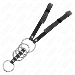 Kink Ring Power Penisring-Set mit Lederriemen und Metallringen – Bild 4