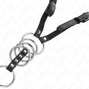 Kink Ring Power Penisring-Set mit Lederriemen und Metallringen – Bild 5