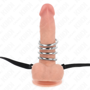 Kink Ring Power Penisring-Set mit Lederriemen und Metallringen – Bild 3