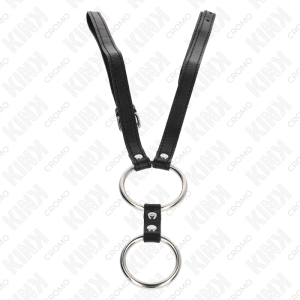 Kink Ring Power Doppelter Penisring aus Metall mit Ledergurten Kink Ring Power Doppelter Penisring aus Metall mit Ledergurten – Bild 3