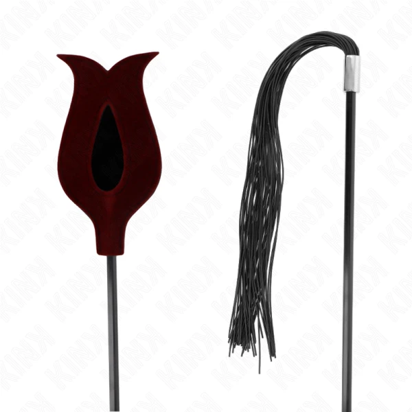 Kink Impact & Touch Rozenvorm Kwispelzweep van Silicone