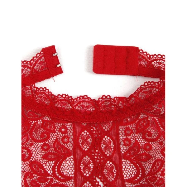 Subblime Bodysuit met open cups rood L/XL