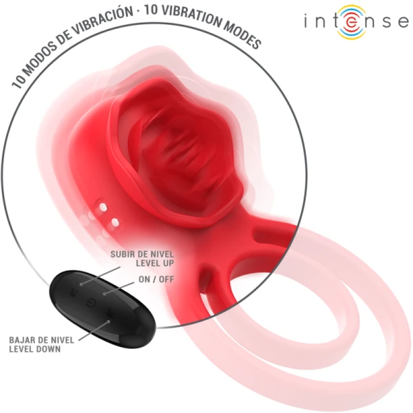 Intense Afstandsbediening Oplegtriller Gail Stimulator Roos 10 Trillingen Rood