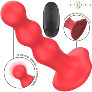 Intense Remote Control Cody Vibrator met zuignappen en afstandsbediening rood