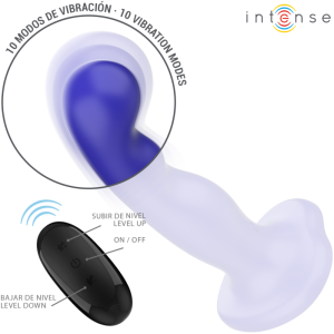 Intense Remote Control Shorty Vibrator met zuignappen, afstandsbediening, blauw Intense Remote Control Shorty Vibrator met zuignappen, afstandsbediening, blauw - Afbeelding 3