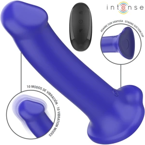 Intense Remote Control Victoria Vibrator met Zuignap en Afstandsbediening donkerblauw
