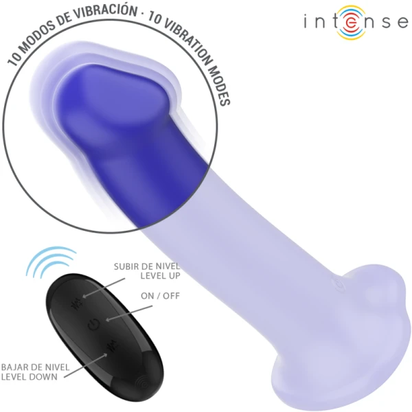 Intense Remote Control Victoria Vibrator met Zuignap en Afstandsbediening donkerblauw Intense Remote Control Victoria Vibrator met Zuignap en Afstandsbediening donkerblauw