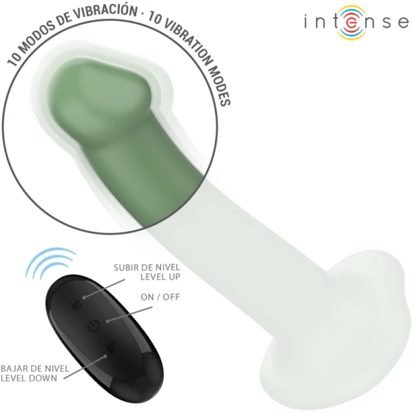 Intense Remote Control Becca Vibrator met zuignap en afstandsbediening, groen