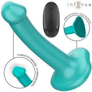 Intense afstandsbediening vibrator Katie met zuignap, 10 standen, blauw