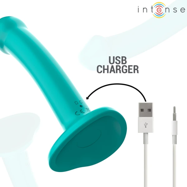 Intense Remote Control Vibrator Katie mit Saugnapf, 10 Modi, Blau
