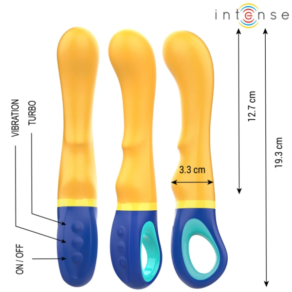 Intense High Tech Shaggy G-Punt Vibrator geel