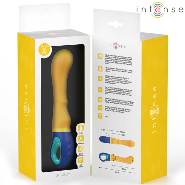 Intense High Tech Shaggy G-Punt Vibrator geel
