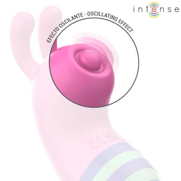 Intense FUN Toys Opgelegde Vibrator Willie Pulsatie Tongstimulator roze-groen