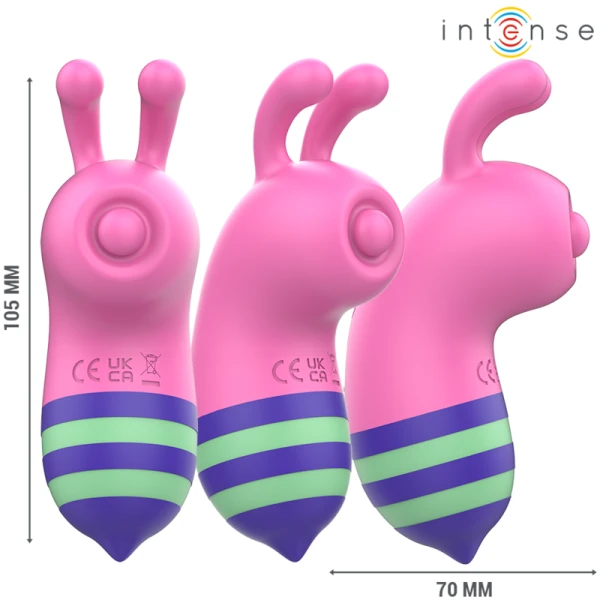 Intense FUN Toys Opgelegde Vibrator Willie Pulsatie Tongstimulator roze-groen