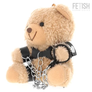 Fetish Submissive Rebel Toys Yogi Teddybär BDSM Plüschfigur mit Handschellen