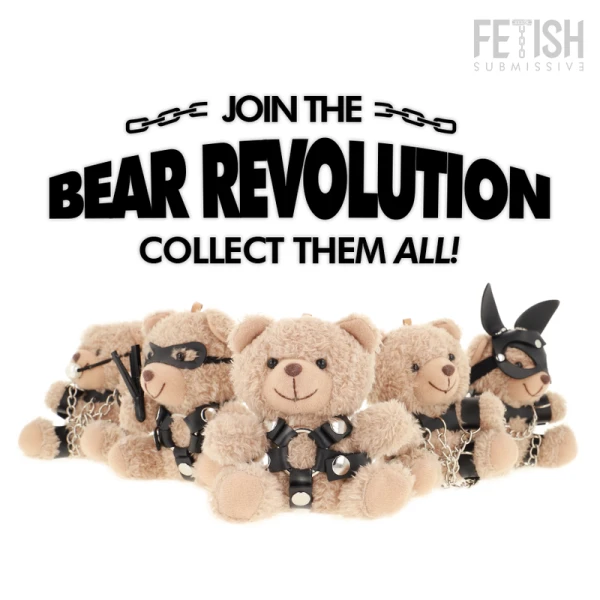 Fetish Submissive Rebel Toys Bongo Teddybär BDSM Modell 4 met Ringtuig